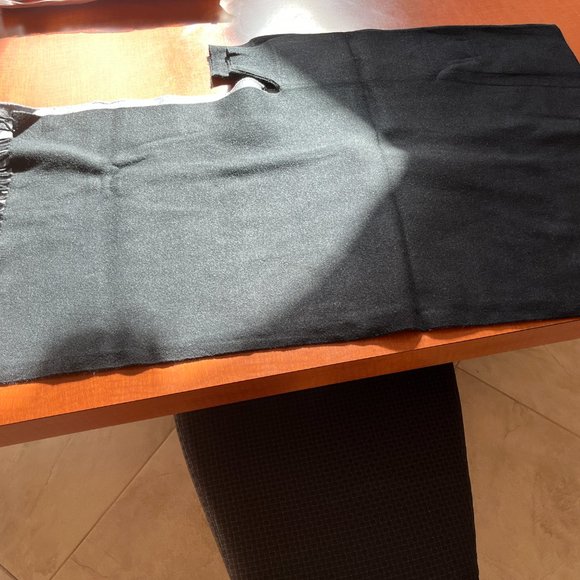 WOMEN'S PONCHO BATWING SLEEVE PONCHO SHAWL FRINGED CAPE BLACK AND GRAY - MINT!!! - Picture 11 of 14